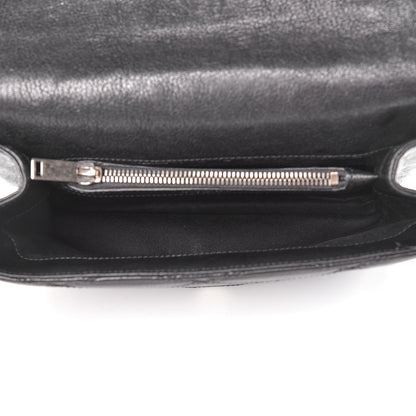 Saint Laurent Calfskin Matelasse Diamond Quilted Monogram Medium College Bag Black 5 of 7