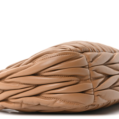 Miu Miu Nappa Matelasse Small Wander Hobo Caramel 8 of 9