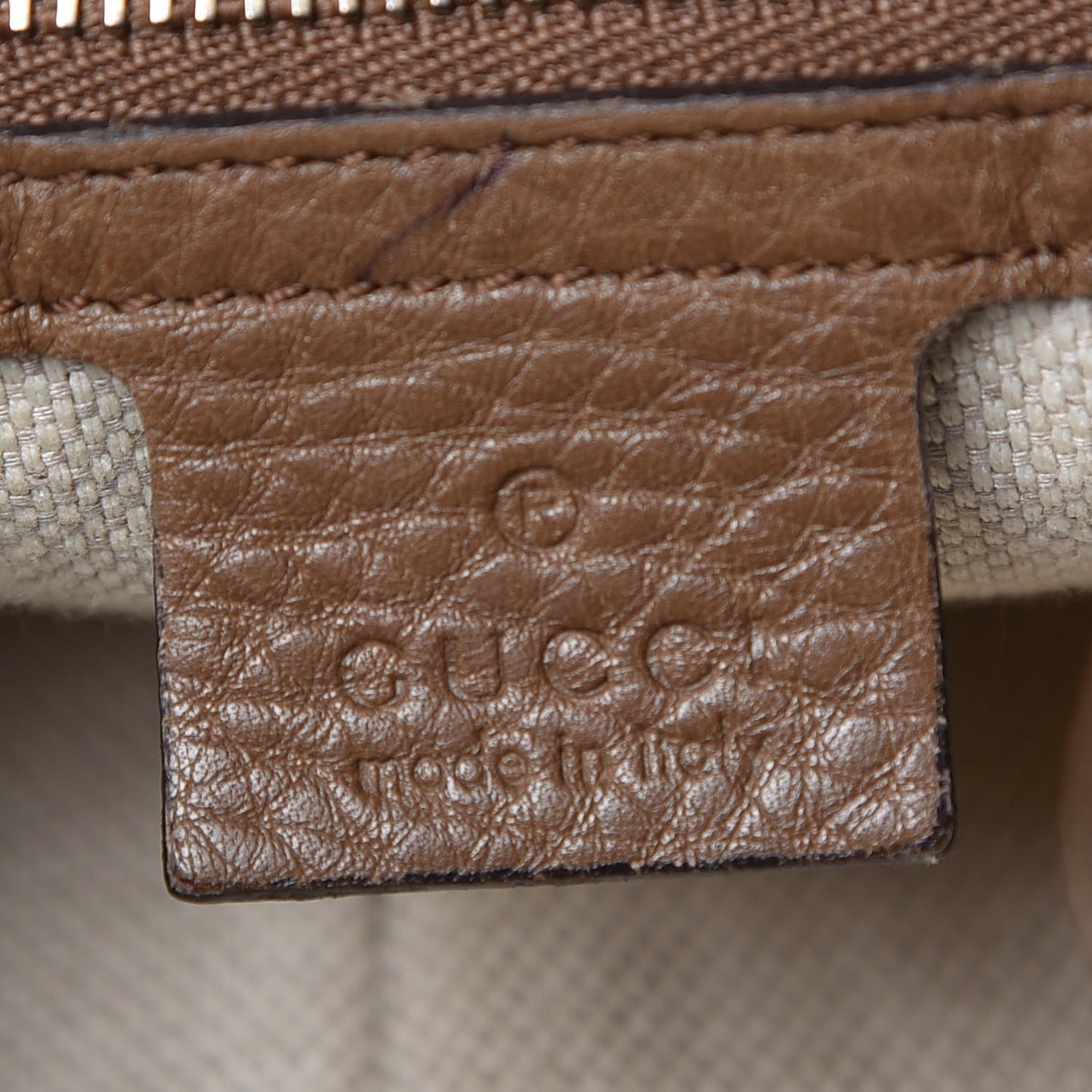 Pebbled Calfskin Medium Soho Chain Shoulder Bag Maple Brown