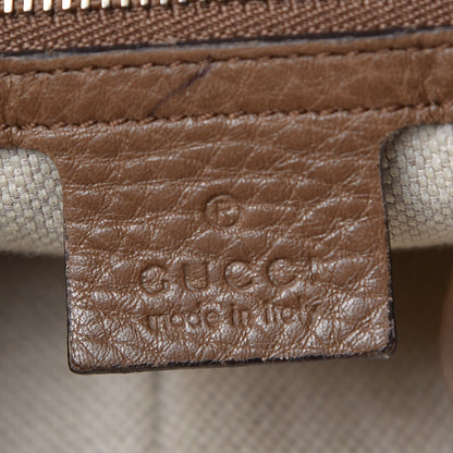 Gucci Pebbled Calfskin Medium Soho Chain Shoulder Bag Maple Brown 7 of 14