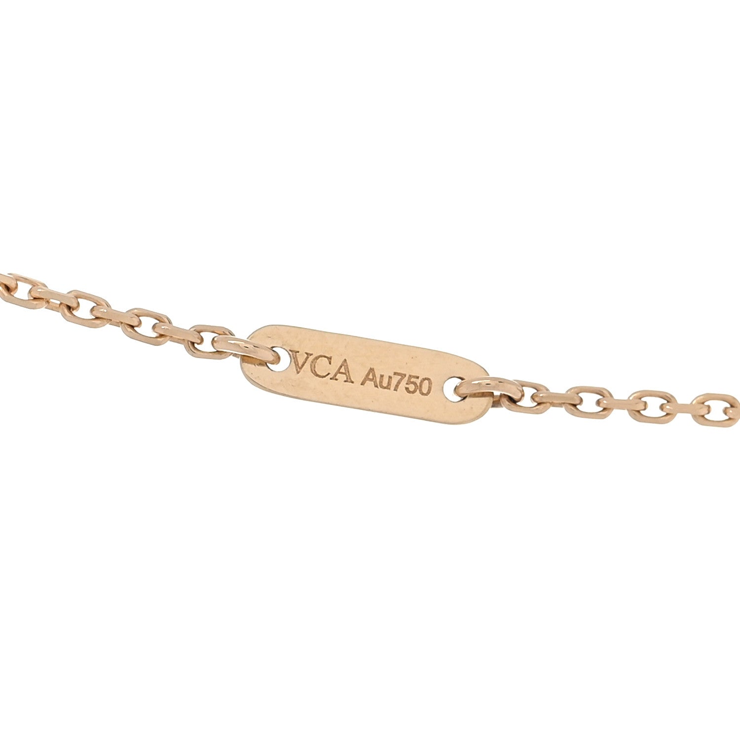 Van Cleef & Arpels 18K Yellow Gold Mother of Pearl Sweet Alhambra Pendant Necklace 3 of 6