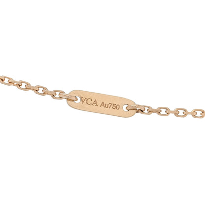 Van Cleef & Arpels 18K Yellow Gold Mother of Pearl Sweet Alhambra Pendant Necklace 3 of 6