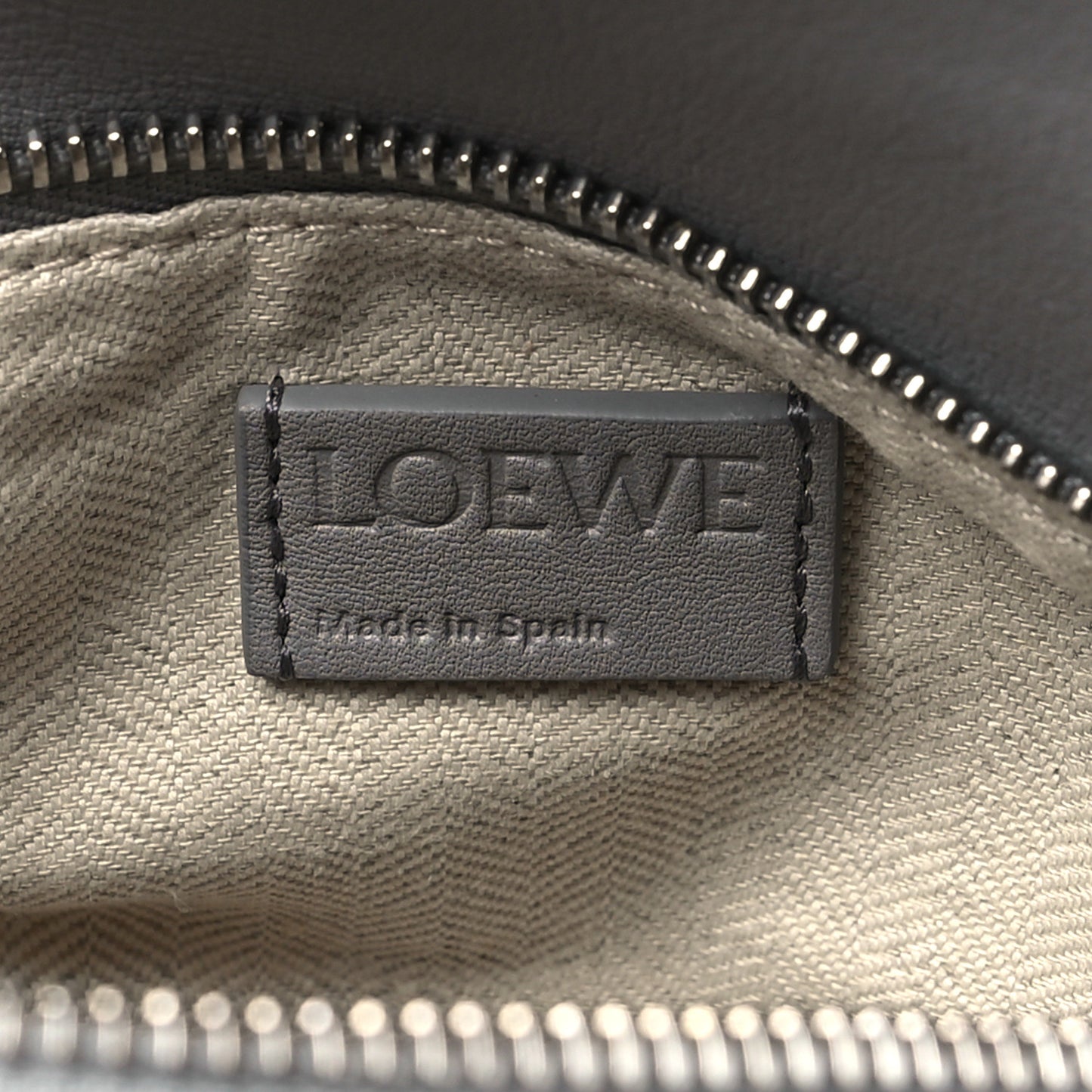 Calfskin Small Puzzle Bag Pearl Grey