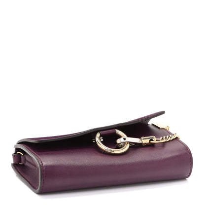 Chloe Suede Calfskin Mini Faye Shoulder Bag Intense Violine 4 of 14