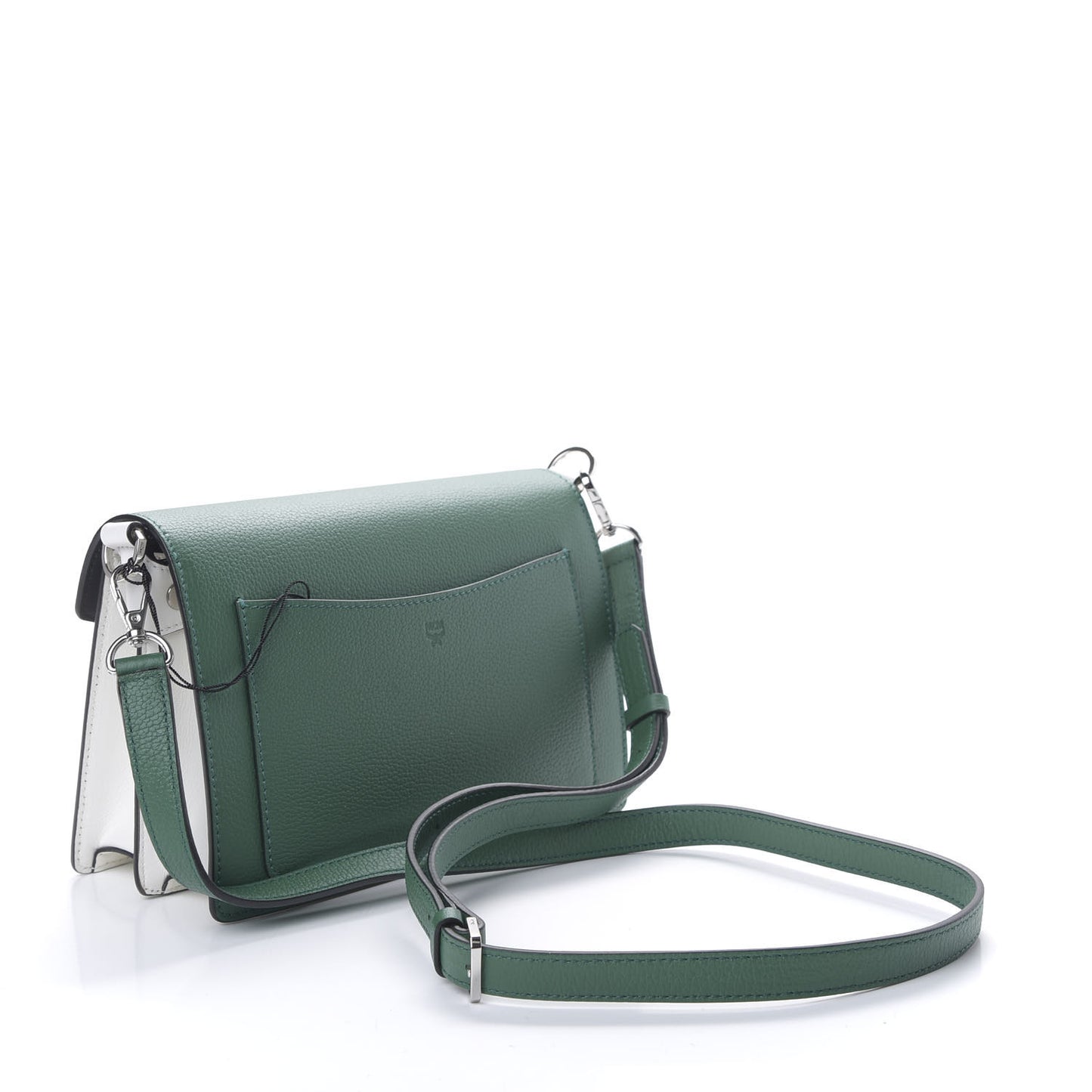 Calfskin Visetos Small Patricia Crossbody Bag Eden Black