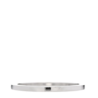 Tiffany Platinum Diamond Lucida Half Circle Wedding Band Ring 53 6.5 3 of 6
