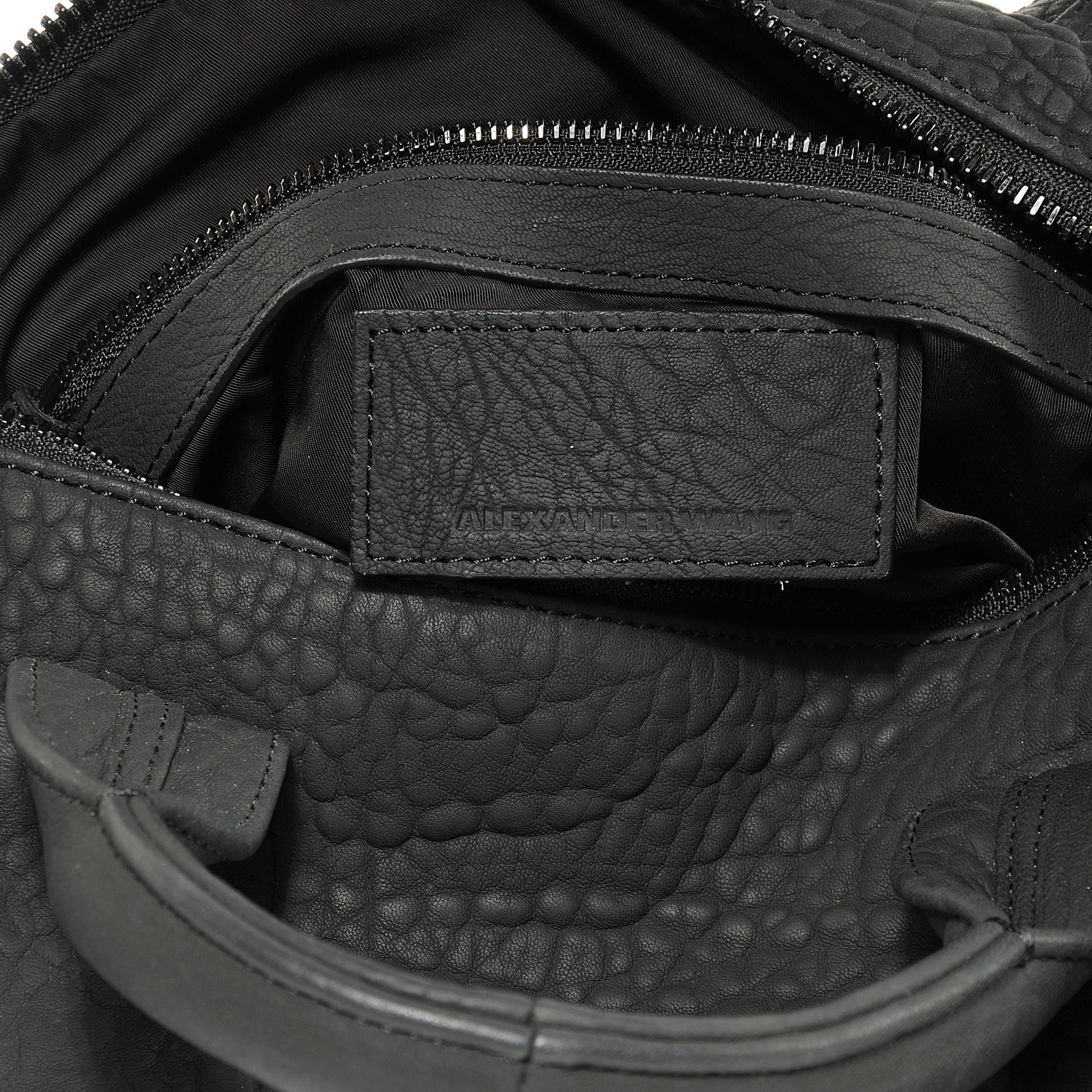 Alexander Wang Leather Rocco Duffel Matte Black w Iridescent