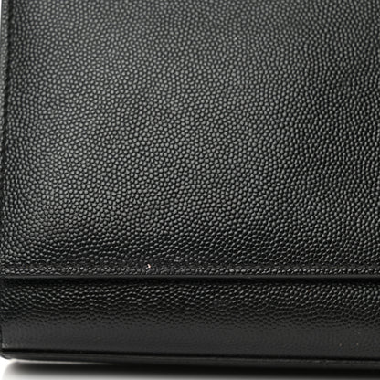Saint Laurent Grain De Poudre Monogram Cassandre Clutch Black 7 of 12