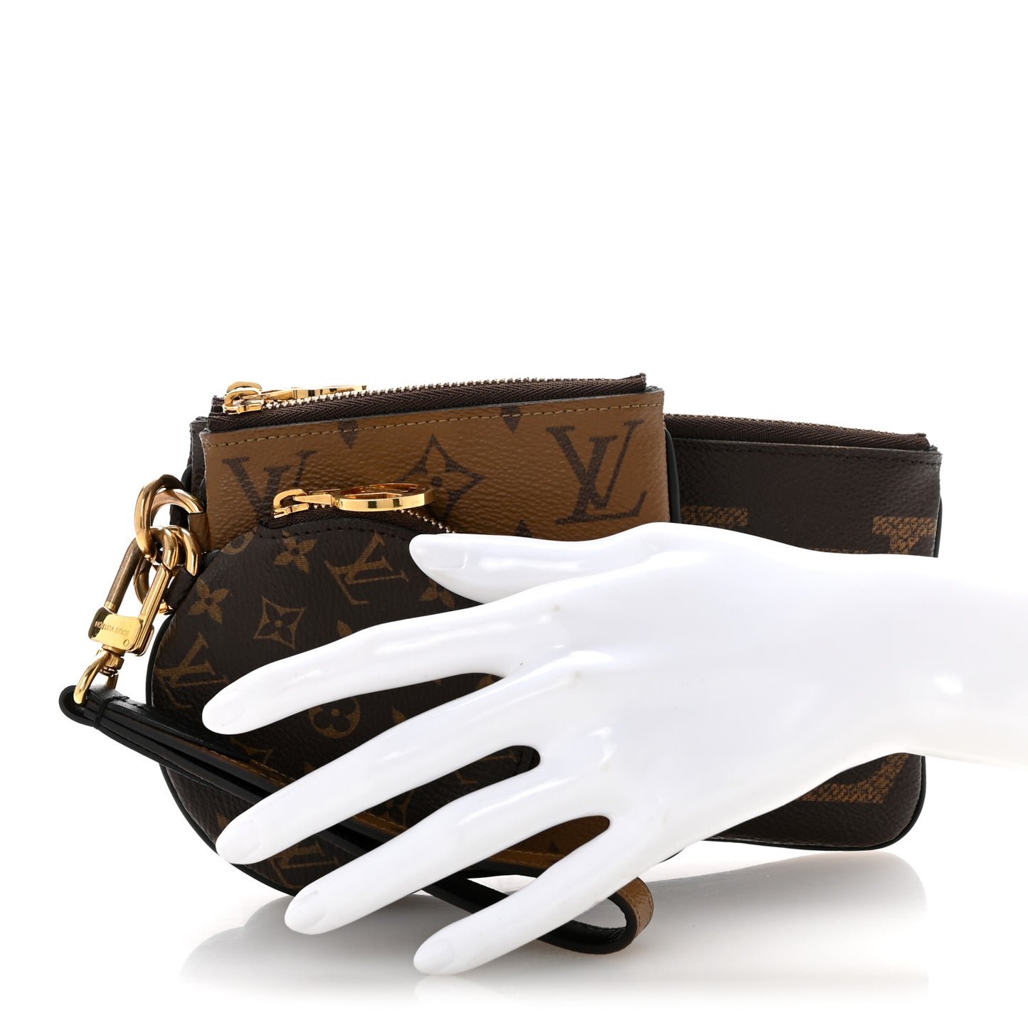 Reverse Monogram Giant Trio Pouch