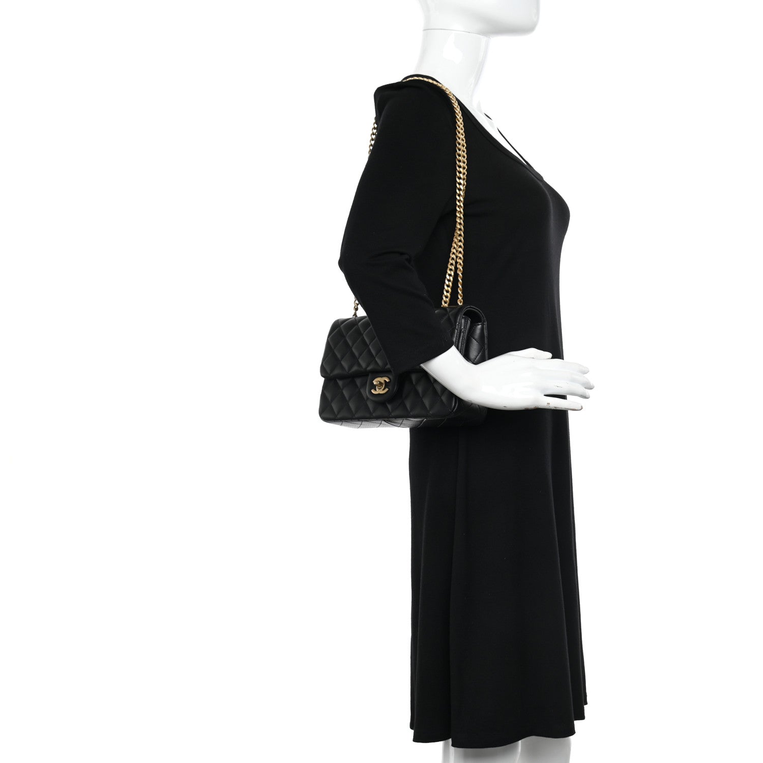 Chanel Lambskin Quilted Small Sweet Camellia Flap Black 2 of 10
