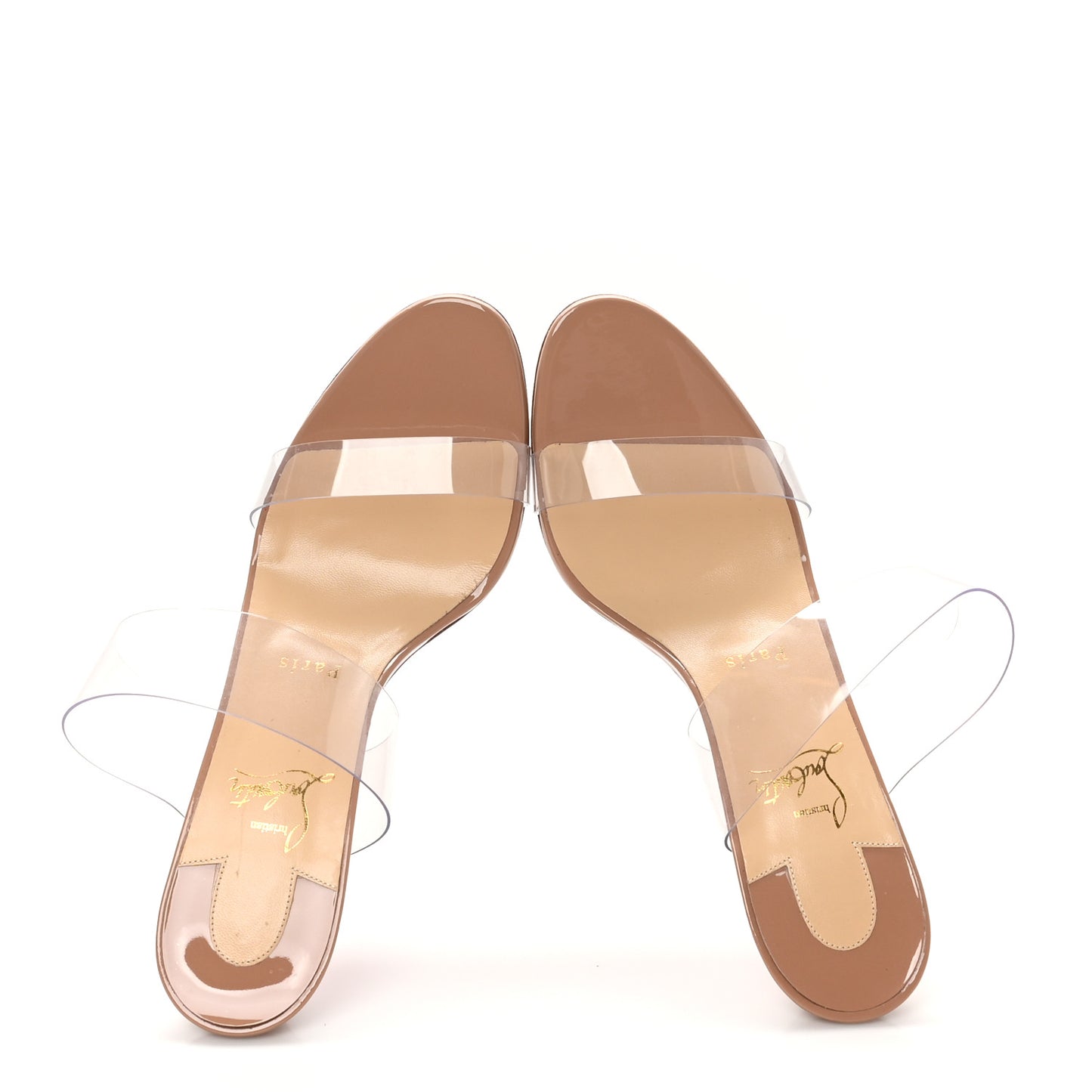 Patent PVC Just Nothing 85 Slide Sandals 40 Nude