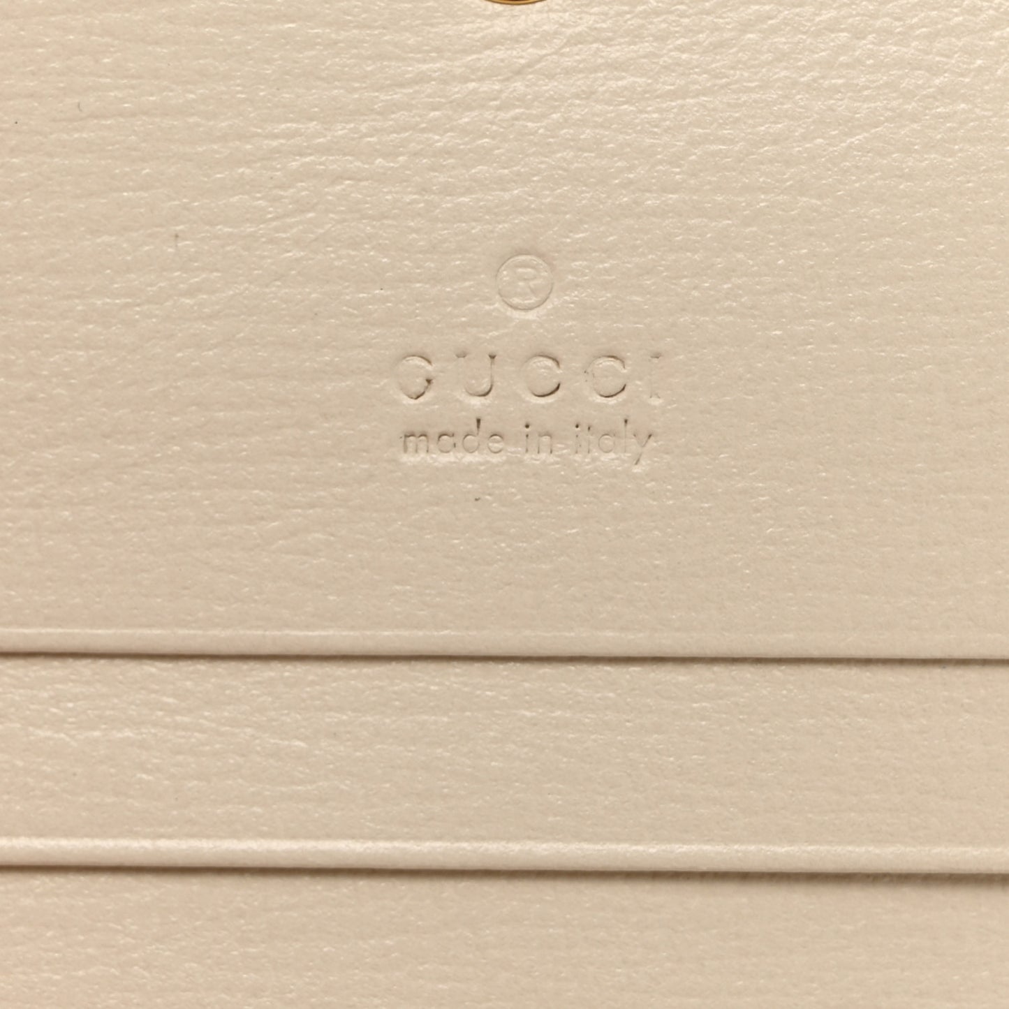 GG Supreme Monogram Azalea Calfskin Horsebit 1955 Card Case Wallet Beige Ebony Mystic White