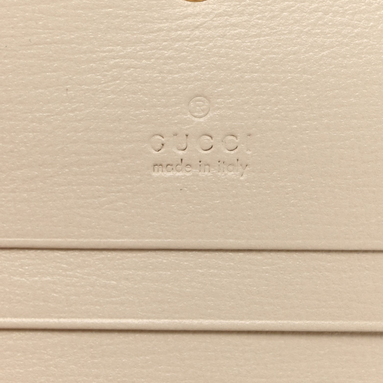 Gucci GG Supreme Monogram Azalea Calfskin Horsebit 1955 Card Case Wallet Beige Ebony Mystic White 6 of 8