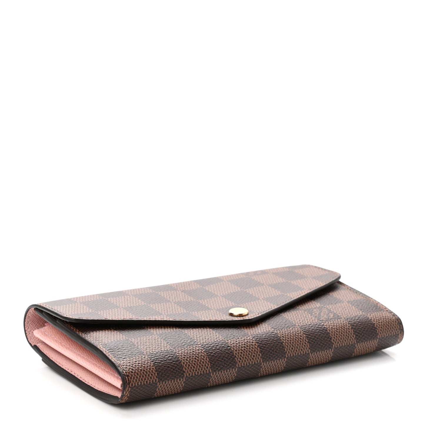 Damier Ebene Sarah Wallet NM Rose Ballerine