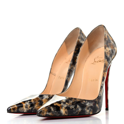 Christian Louboutin Patent Vernis Mouchete So Kate 120 Pumps 39.5 Black 3 of 10