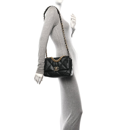 Chanel Lambskin Quilted Medium Chanel 19 Flap Black 2 of 11