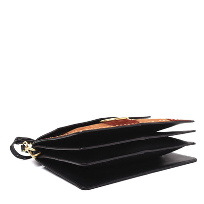 Chloe Suede Calfskin Studded Medium Faye Shoulder Bag Black Multicolor 3 of 8