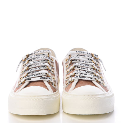 Christian Dior Velvet Walk'N'Dior Low Top Sneakers 35.5 Nude 2 of 8