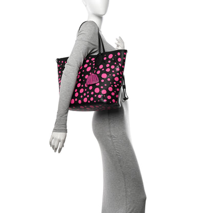Louis Vuitton LV X YK Empreinte Infinity Dots Neverfull MM Black Fuchsia 2 of 12