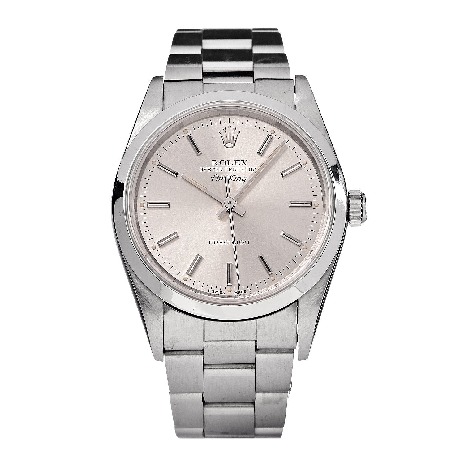 Rolex Stainless Steel 34mm Air-King Oyster Perpetual Precision Watch Silver 14000 1 of 6