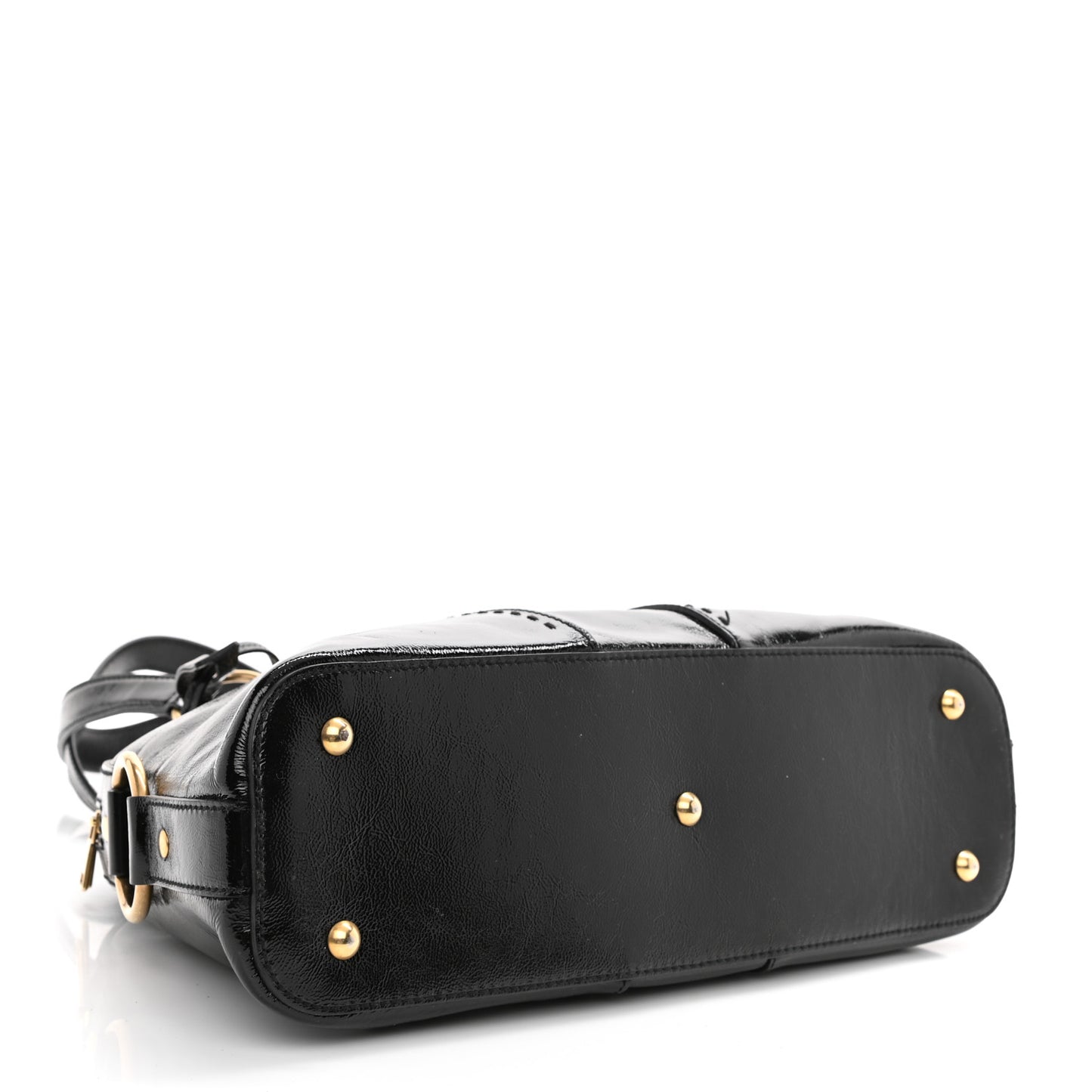 Textured Patent Calfskin Medium Muse Black