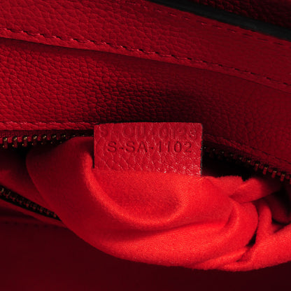 Celine Drummed Leather Micro Luggage Coquelicot 7 of 9
