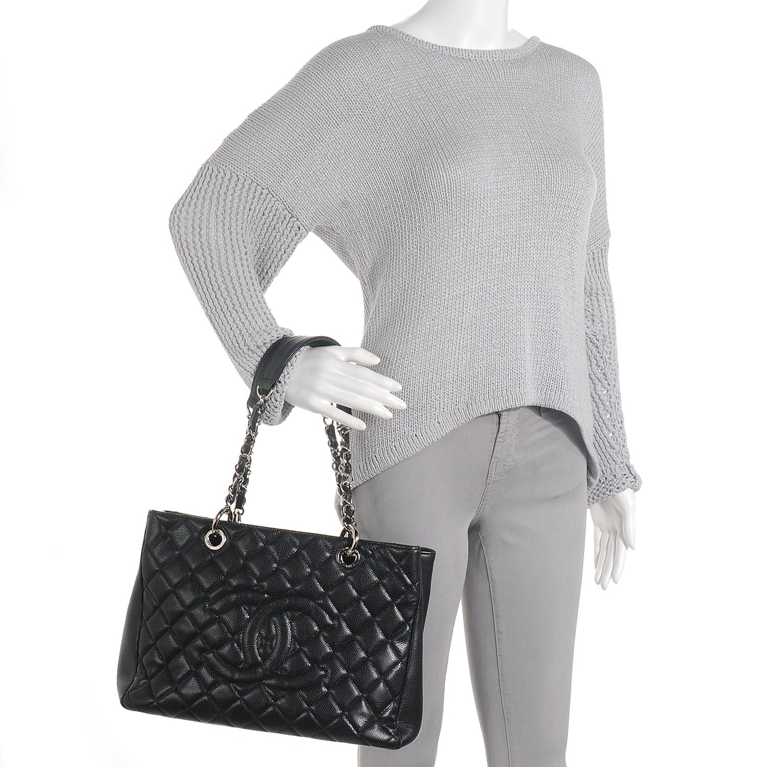 Chanel Caviar Grand Shopping Tote GST Black 2 of 7