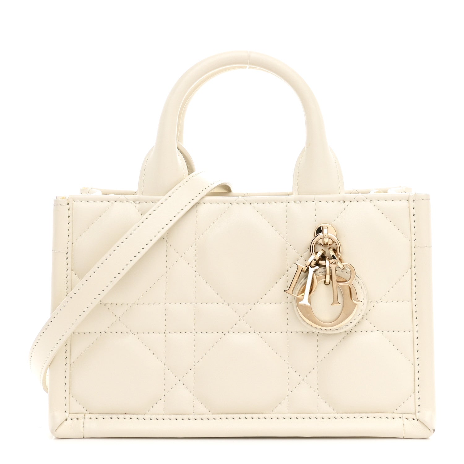 Christian Dior Calfskin Macrocannage Mini Book Tote Latte 1 of 11