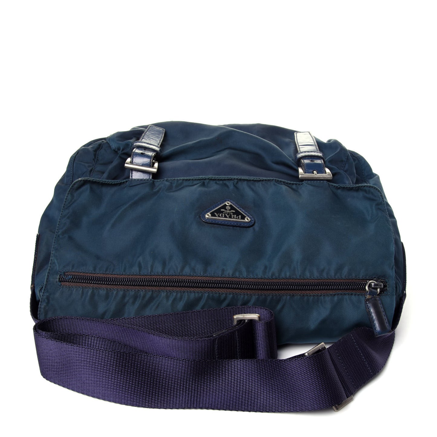 Nylon Vela Messenger Bag Blue