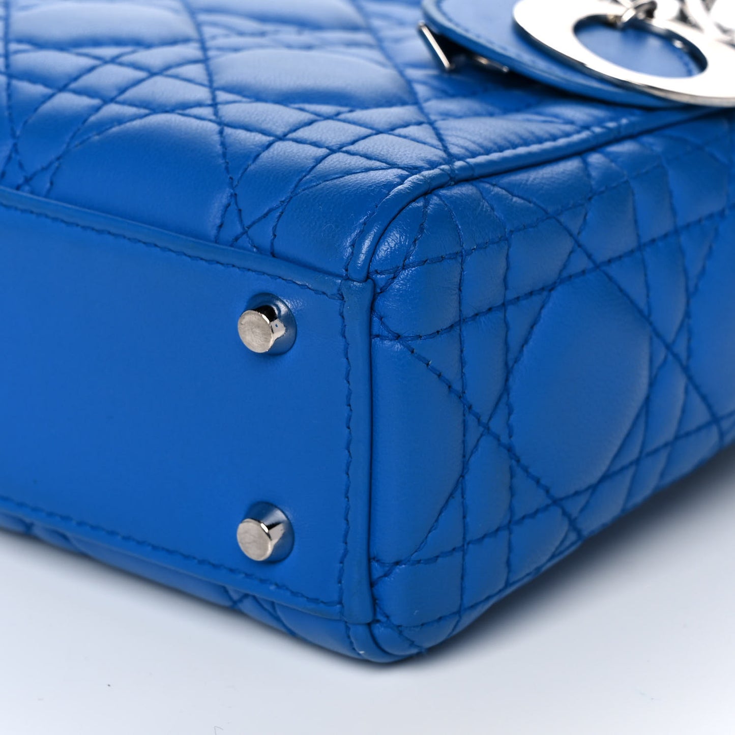 Lambskin Cannage Mini Lady Dior Blue