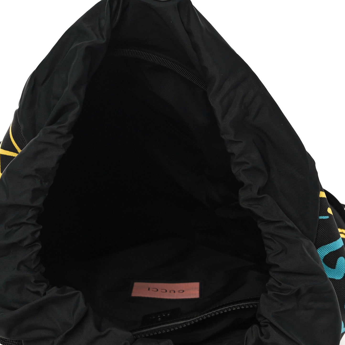 Techno Canvas GucciGhost Double Buckle Backpack Black New Acquamarine