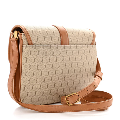 Saint Laurent Canvas All-Over Monogram Small Le Monogramme Satchel Beige Kaki Brown Gold 3 of 10