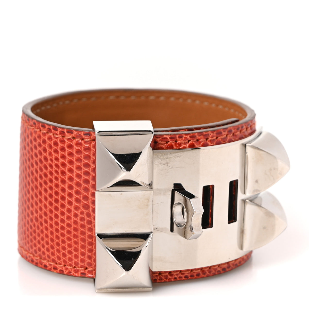 Hermes Lizard Collier De Chien CDC Bracelet Sanguine 3 of 5