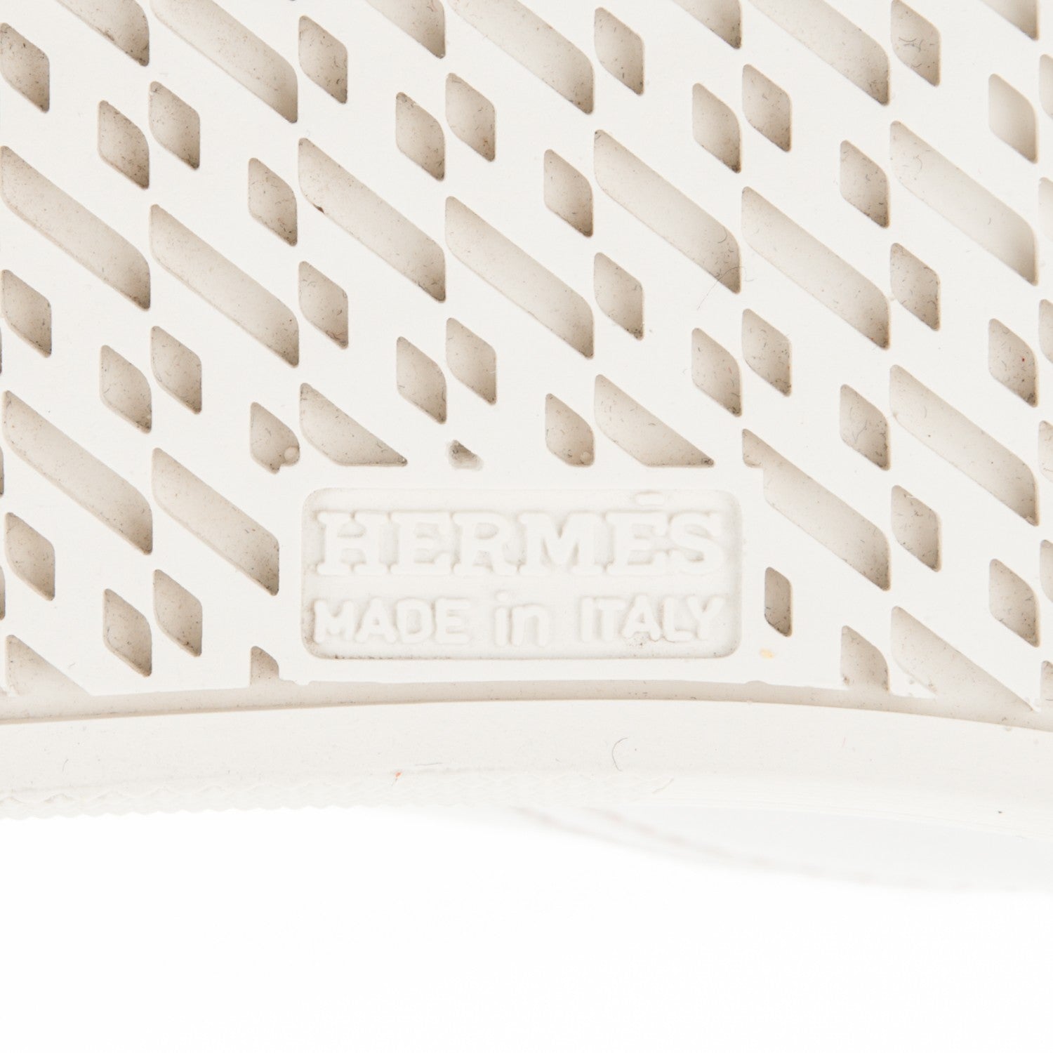 Hermes Swift Nappa Quicker Sneakers 37.5 Blanc Or Rose 6 of 8