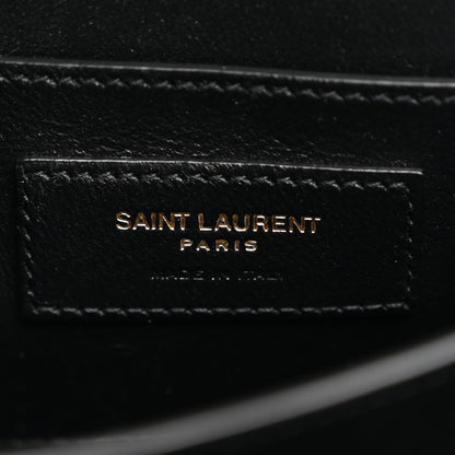 Saint Laurent Grain de Poudre Mini Classic Monogram Cassandra Top Handle Vintage White 5 of 9