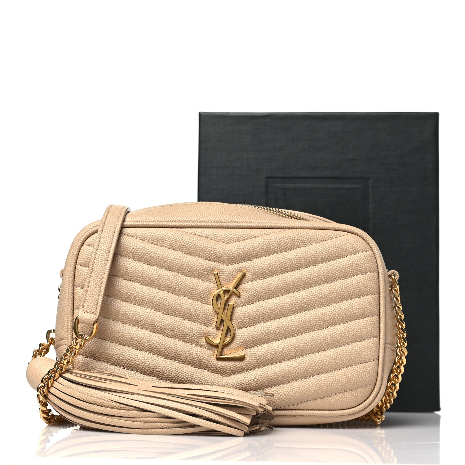 Saint Laurent Grain De Poudre Matelasse Monogram Mini Lou Camera Bag New Powder 12 of 12