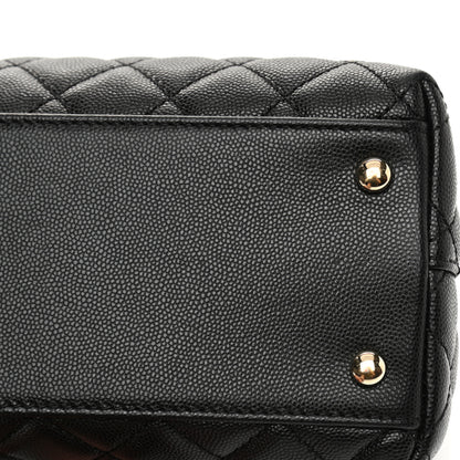 Chanel Caviar Quilted Medium Coco Handle Flap Black 24 of 27