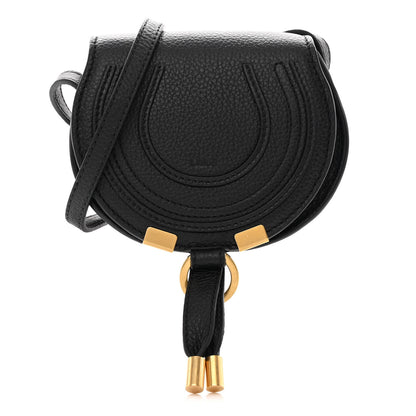 Chloe Calfskin Nano Marcie Saddle Bag Black 1 of 11