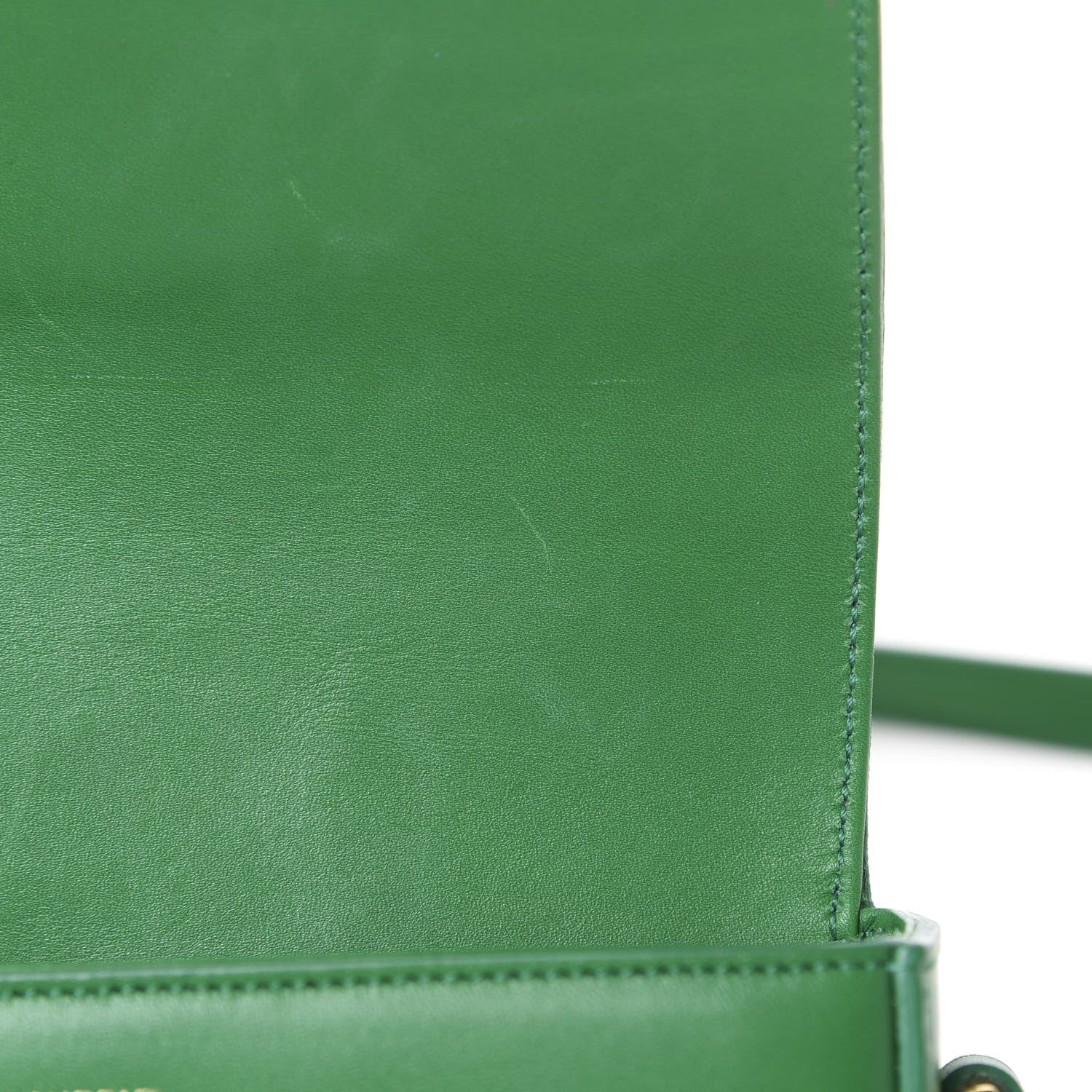 Saint Laurent Smooth Calfskin Small Monogram Université Shoulder Bag Green 20 of 21