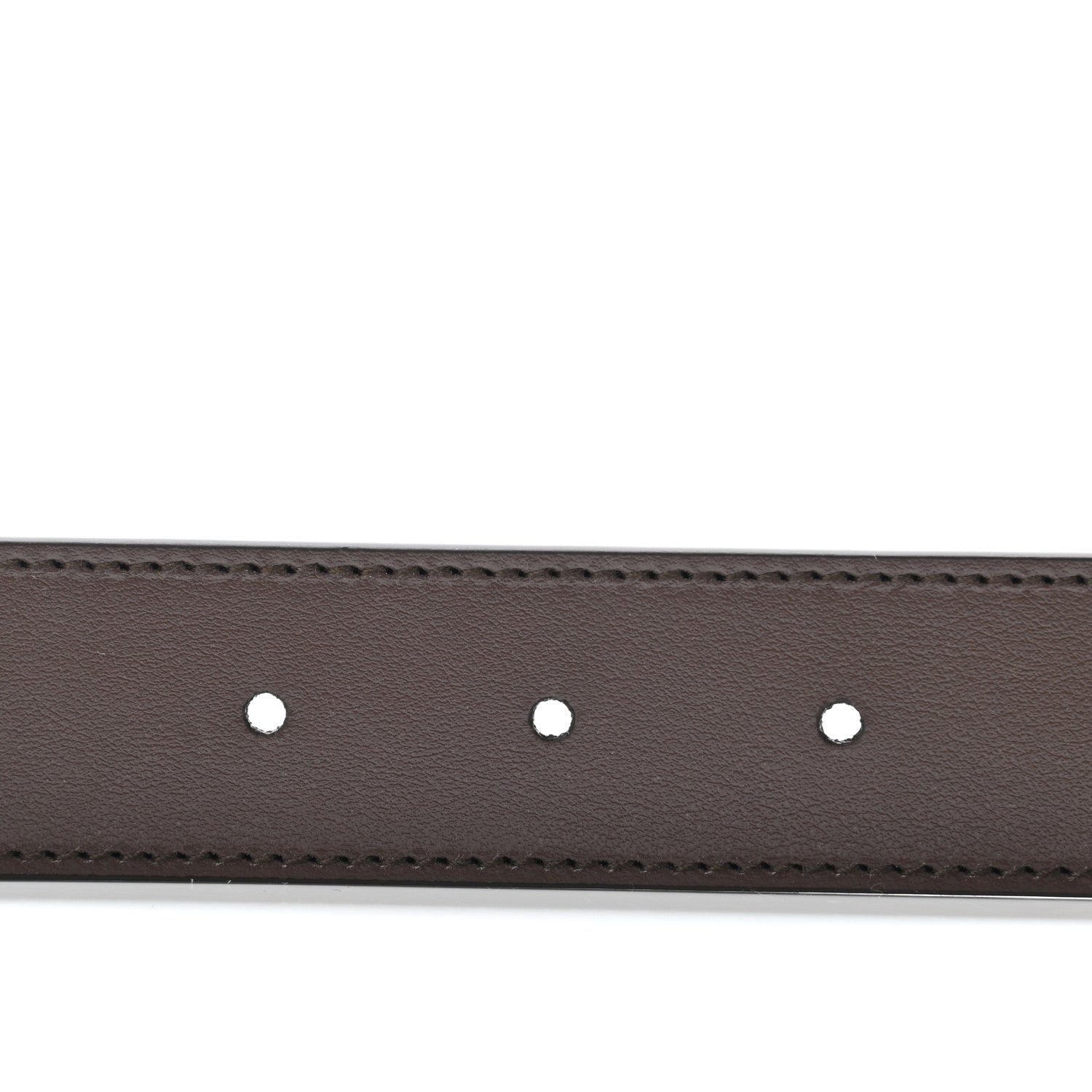 Gucci GG Supreme Monogram Plutone Calfskin Double G Reversible 30mm Belt 95 38 Beige Ebony New Acero 4 of 5