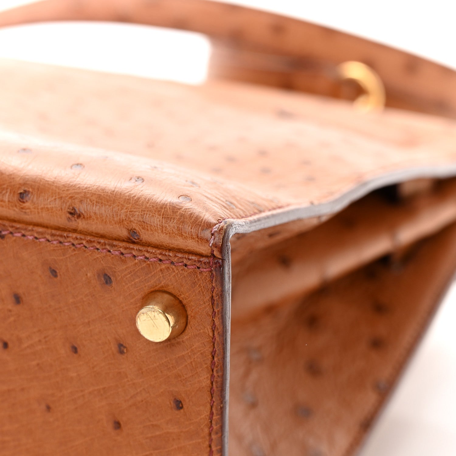 Hermes Ostrich Kelly Sellier 32 Gold 11 of 18
