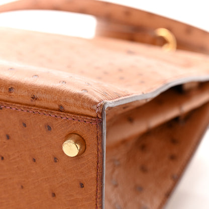 Hermes Ostrich Kelly Sellier 32 Gold 11 of 18