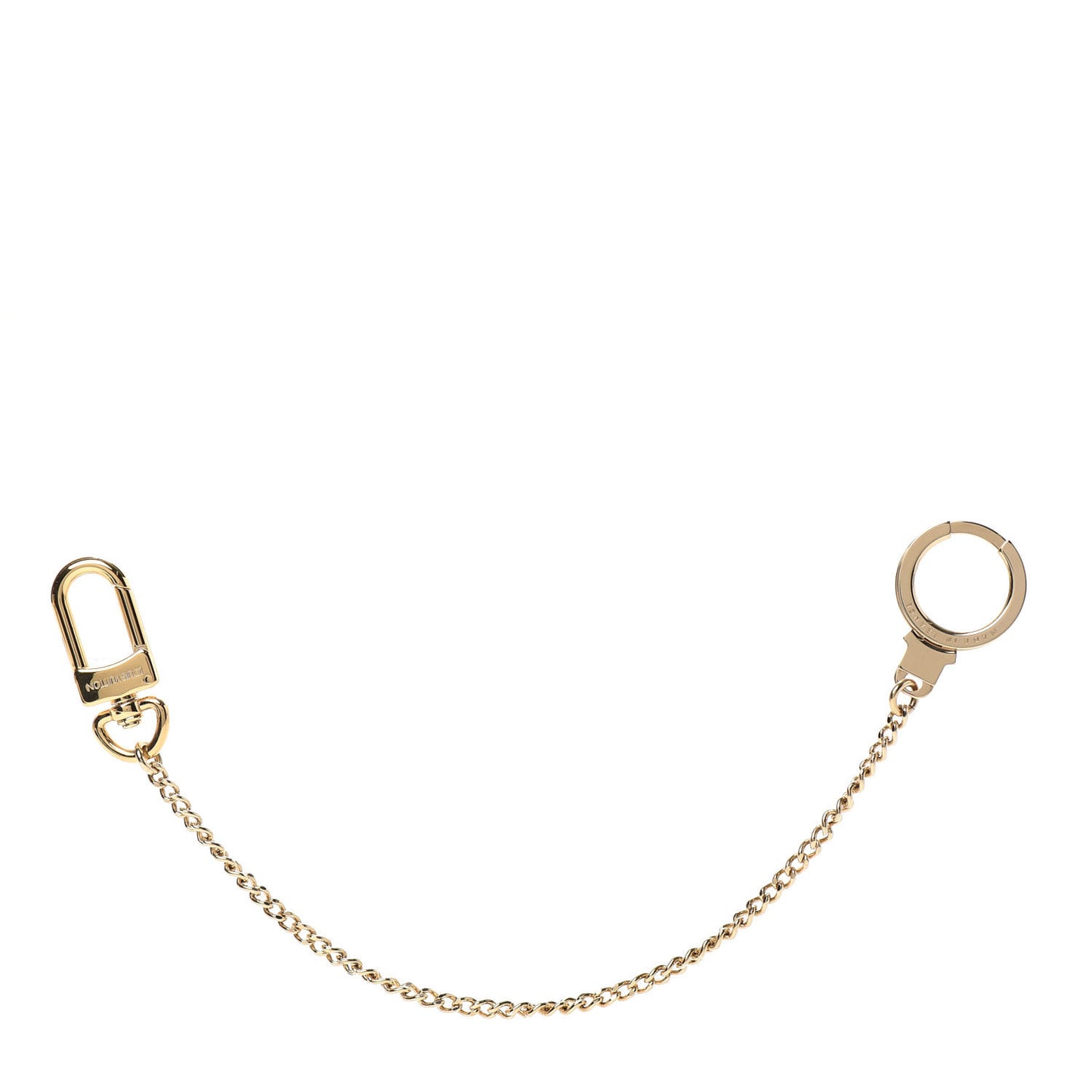 Metal Pochette Extender Key Ring Chain Gold