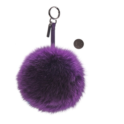 Fendi Fox Fur Shiny Nappa Bi-Color M ABCharm Bag Charm Viola Lago Viola Plus 2 of 5
