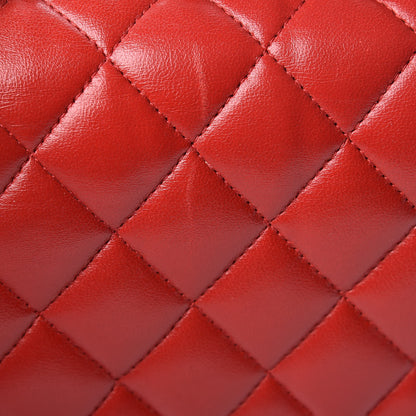 Chanel Lambskin Quilted Medium Double Flap Red 12 of 15