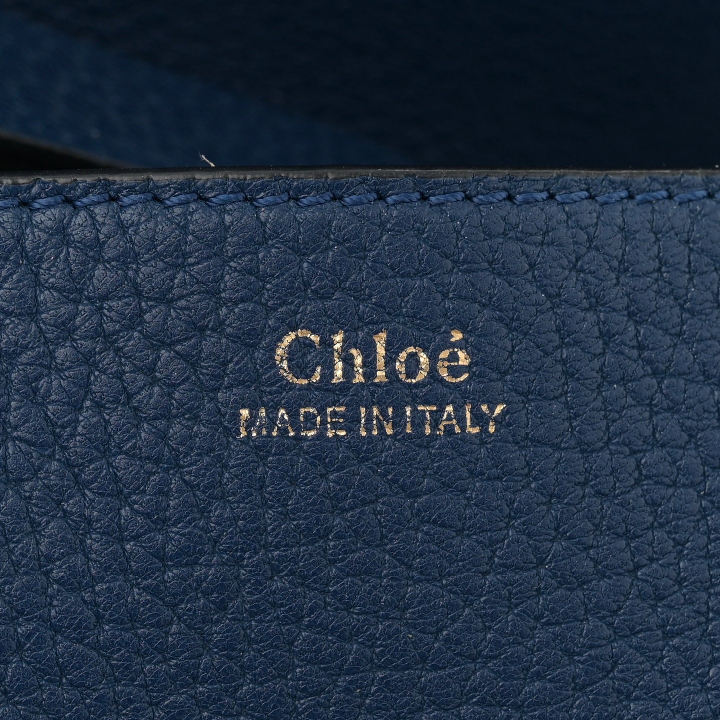 Grained Lambskin Drew Shoulder Bag Royal Navy