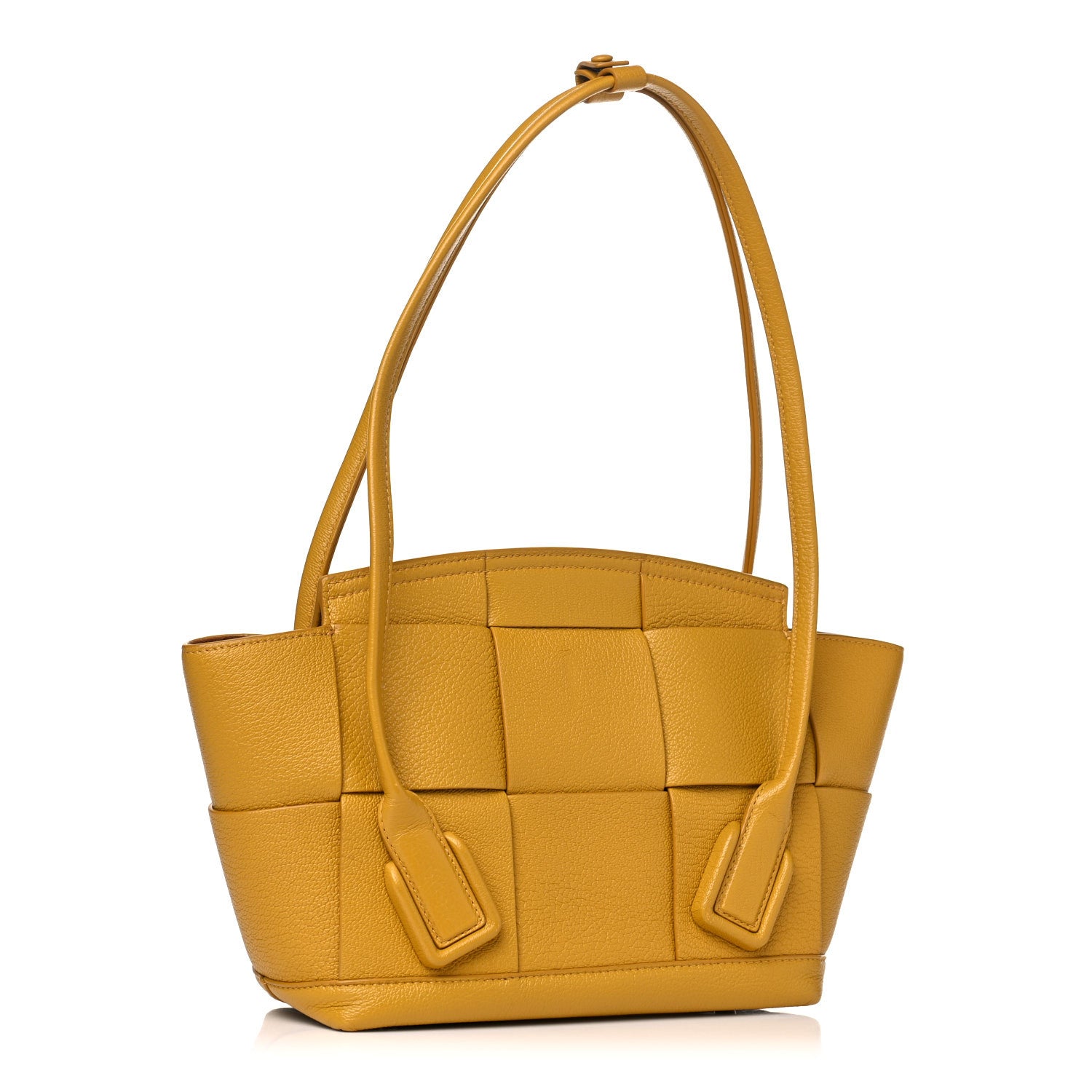 Bottega Veneta Grained Calfskin Maxi Intrecciato Arco 33 Yellow 3 of 10