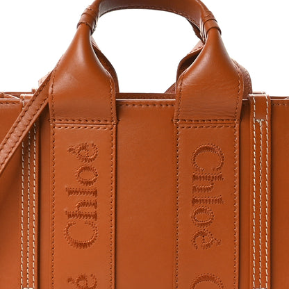 Chloe Calfskin Mini Woody Ribbon Tote Caramel 8 of 11