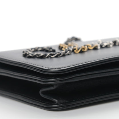 Chanel Calfskin Chain 20s Signe Wallet on Chain WOC Black 8 of 11