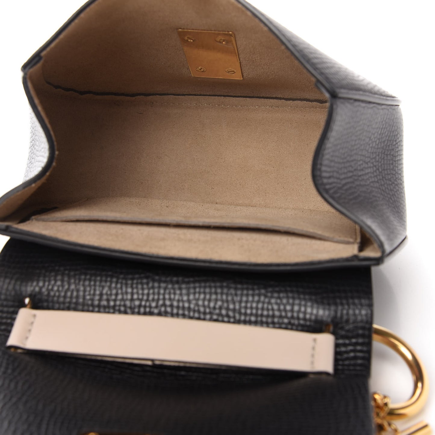 Grained Calfskin Lambskin Drew Shoulder Bag